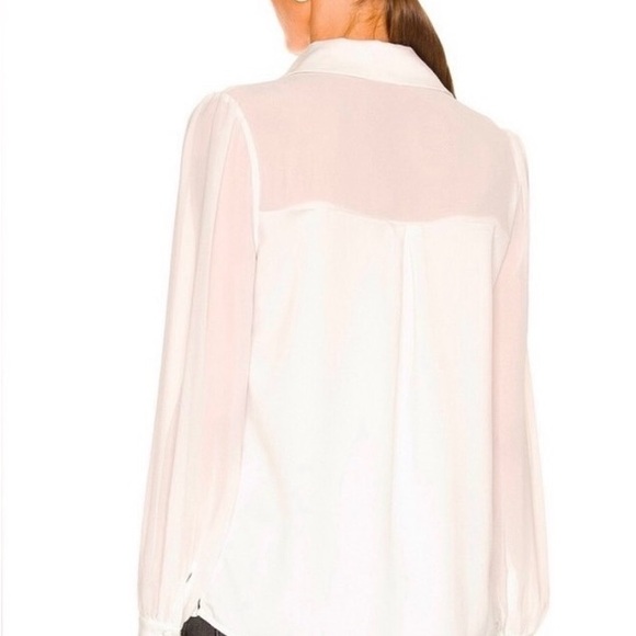 NWT Ivory Camila Coelho Designer Ida Blouse Top🤍SZ Medium💰Retail $158 BEAUTIFUL - Picture 3 of 11